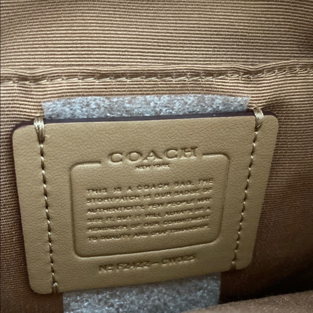 NWT Coach Mini Rowan File Bag In Signature Canvas - Picture 6 of 9